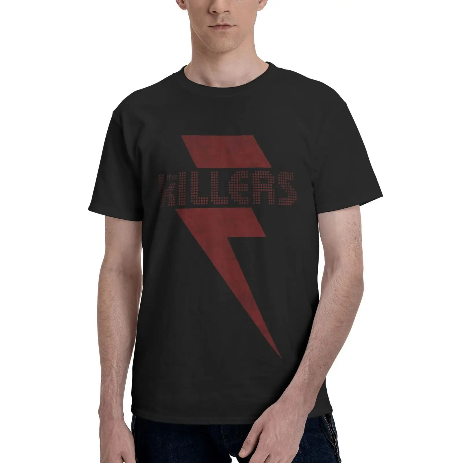

The Killers Brandon Flowers Red Bolt Men T-Shirt T Shirt Manga Men's Clothing Grunge Tee Shirt Men Men Clothing Shirts For Men
