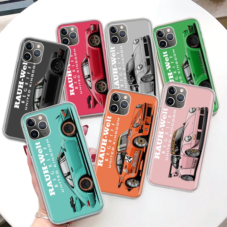 Спортивный автомобиль Drift RWB 911 964 933 чехол для телефона iPhone 11 13 14 Pro Max 15 Ultra 12 Mini 7 Plus 8 + X XR XS SE 6S 5S Apple