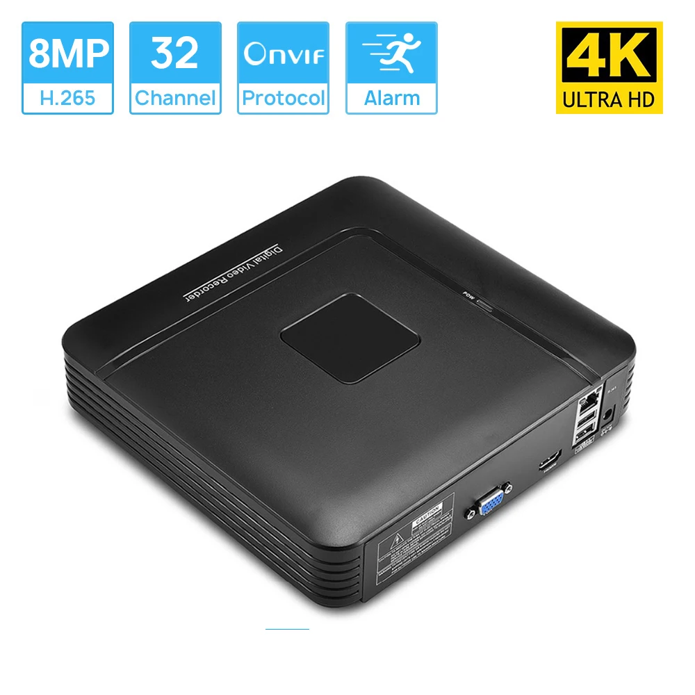 

WOUWON Mini NVR Full HD 4K Recorder 8CH 16CH Surveilance Security WiFi CCTV NVR 1080P 8CH ONVIF 2.0 For IP Camera System