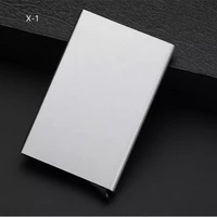 2022unisex anti theft card holder thin id card case automatic solid metal bank card wallet business storage organizer