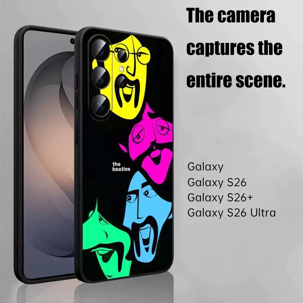 Фото Чехол для телефона The Beatles для Samsung Galaxy S26 S25 S24 S23 S22 S21 S20 Plus Ultra Fold A, мягкий, черный №2