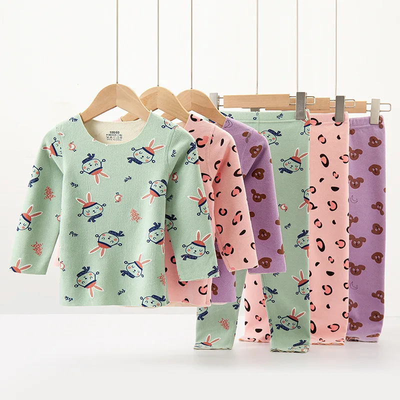 

Бархатные пижамные комплекты для мальчиков и девочек 6, 8, 10, 12, 14 лет, теплые хлопковые кальсоны, топы и брюки, одежда для сна