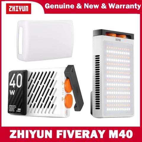ZHIYUN FIVERAY M40 двухцветный Карманный светильник 40 Вт Светодиодный светильник для фотографии 14000 люкс встроенные вентиляторы поддержка PD Быстрая зарядка