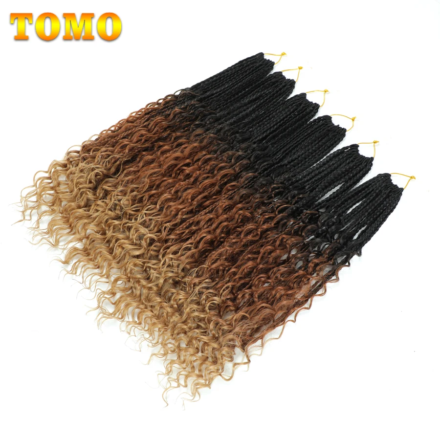 Вязаные косы TOMO Boho Box 14 18 дюймов богини Синтетические Искусственные волосы для