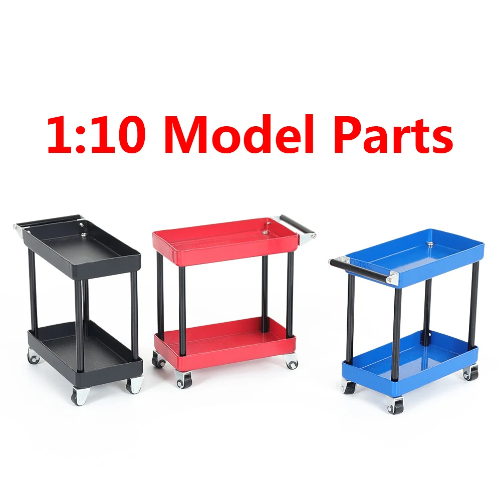 

RC Car 1:10 Garage Series Metal 2 layer Oil Service Cart Trolley for 1/10 RC Crawler TRX-4 Axial SCX10 D90 Tamiya