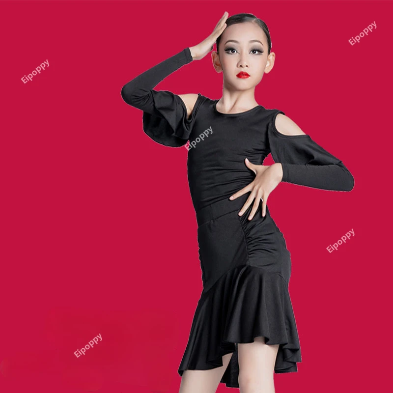 Новинка детская тренировочная одежда для латиноамериканских танцев костюм