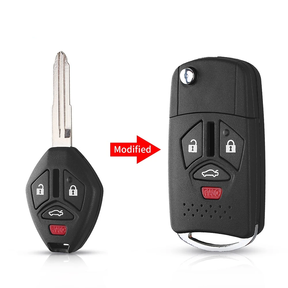 

Модифицированный автомобильный ключ KEYYOU для Mitsubishi Lancer Outlander Endeavour Galant MIT11R, чехол для дистанционного ключа с лезвием, 2 + 1/3 + 1 кнопки