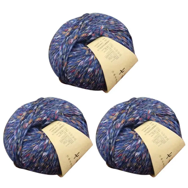 

3 Rolls 50g Hand-woven Alpaca Colorful Soft Crochet Baby Warm DIY Knitting Wool Yarn for Scarf Coat