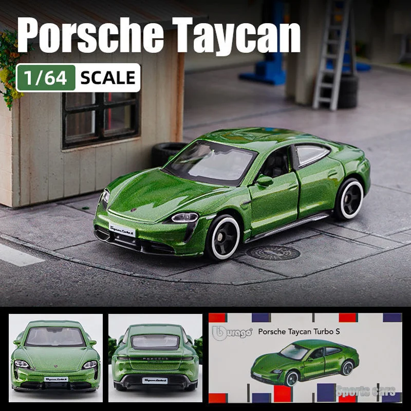 

Bburago 1:64 Scale Porsche Taycan Miniature Alloy Car Model Diecast Vehicle Replica Collection Toy For Boy Gifts