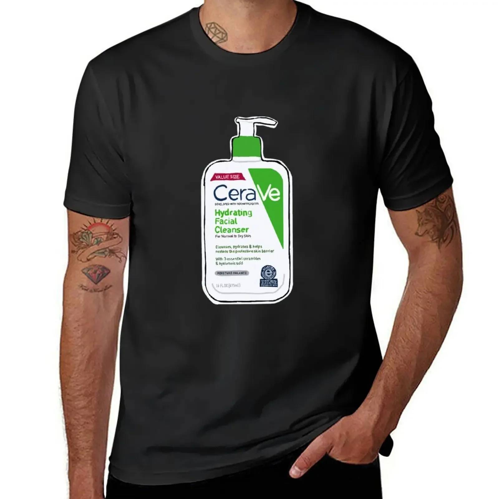Футболка CeraVe Hydrating Cleanser рубашка на заказ мужская одежда футболка мужские рубашки
