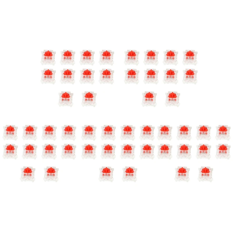 

50Pcs Plastic For Cherry Red 3 Pin MX RGB Mechanical Switch Keyboard Replacement