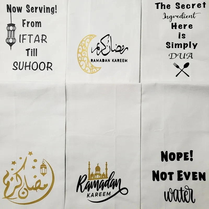 

happy Eid Mubarak kitchen towel Muslim Islamic Ramadan Kareem Eid Al Adha friend family BBQ dinner party decoration Iftar gift