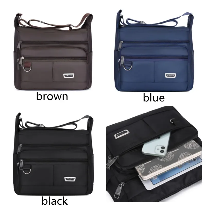 

Handbag Retro Crossbody Travel Qualtiy Outdoor Bag Casual School Oxford Shoulder Bags Travel Male Good Bag Tote Men Zipper