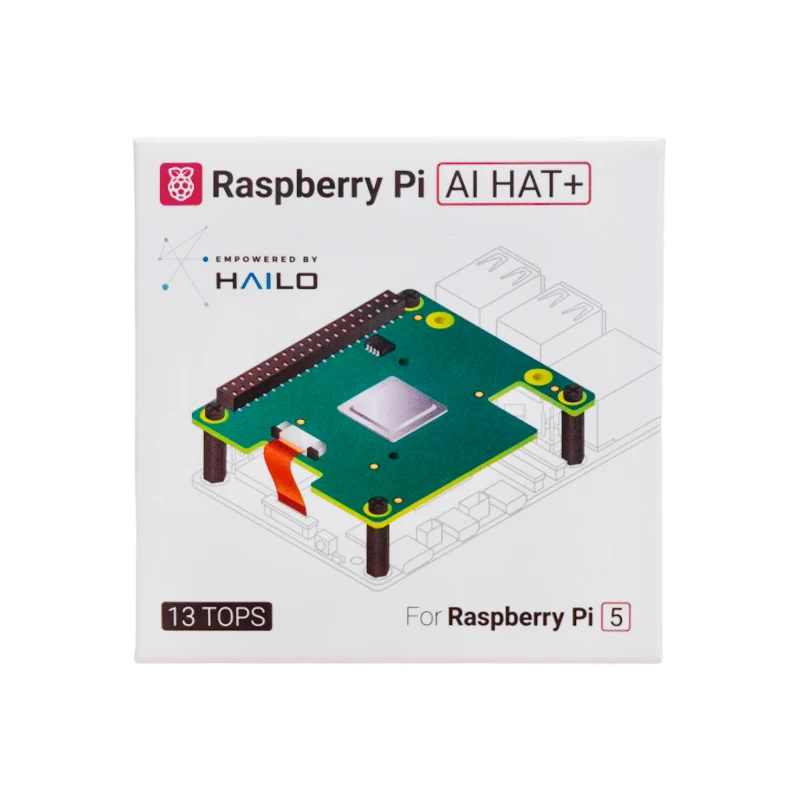 Официальная оригинальная модель Raspberry Pi 5 AI HAT+ Hailo8 13TOPS/26TOPS дополнительная плата PCIe