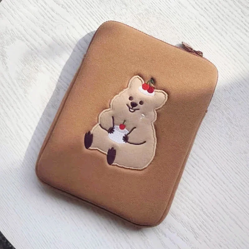 

Embroidered Tablet Case Cherry Koala IPad Pro 9.7 11 Inch Protective Cover Girl 13 Inch Laptop Storage Bag Student Notebook Case