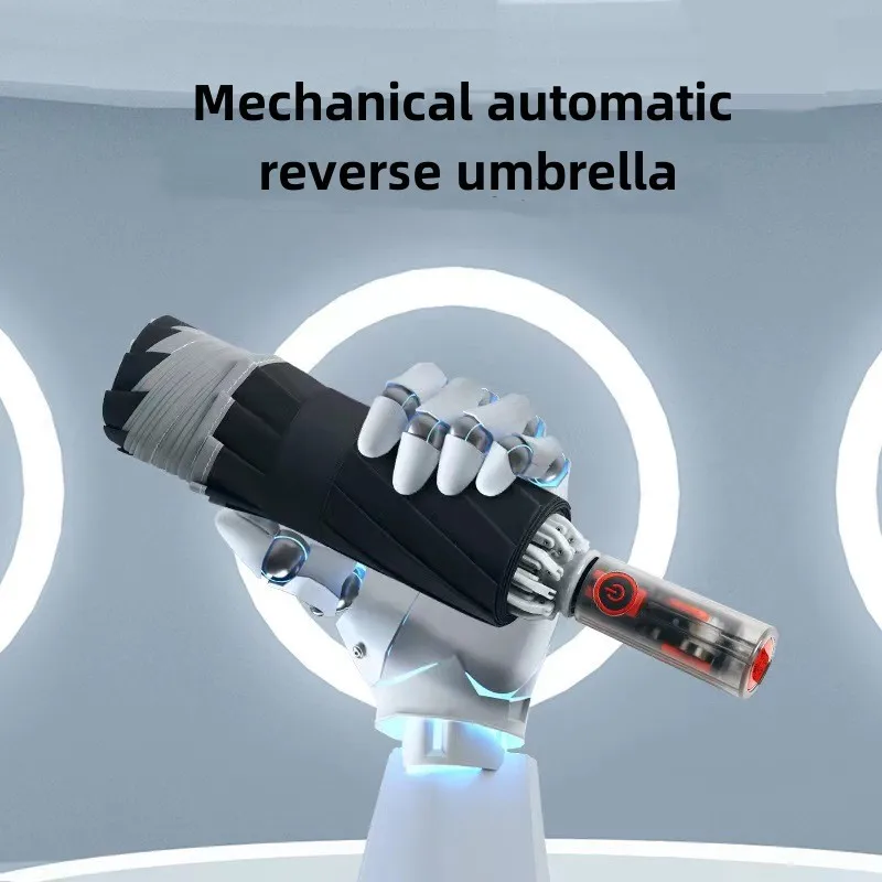 

Fully Automatic Car Reverse Umbrella Anti Rebound Rain Umbrella Large Fluorescent Umbrella Fashion Transparent Umbrella Handle