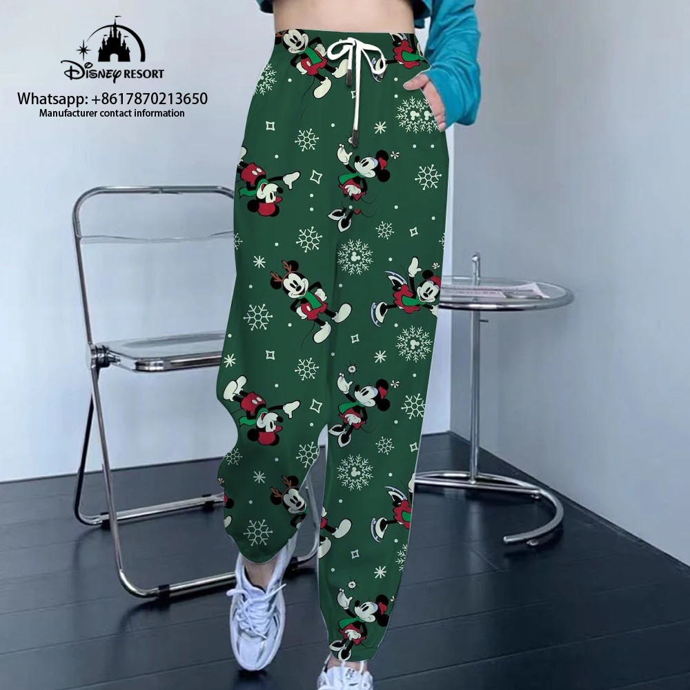 

pants ladies fall y2k costume disney mickey and minnie christmas cosplay casual sweatpants