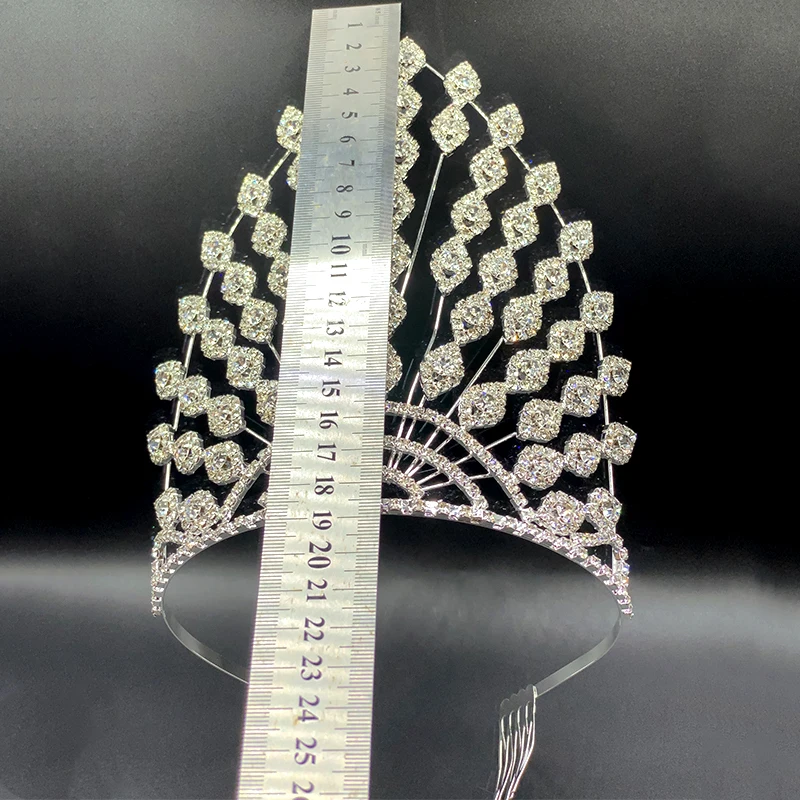 Wedding Tiaras and Crowns Large Tall Women Head Crown Beauty bridal Crown