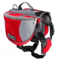 portable pet dog self backpack oxford cloth adjustable outdoor backpack dog saddle bag camping training supplies pet accessories