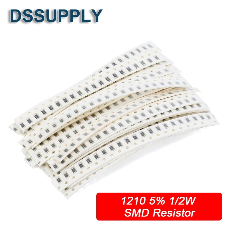 

100 шт. 1210 5% резисторы, часто резисторы 0R 10R 100R 220R 470R 1K 2,2 K 4,7 K 10K 100K 1M 10M 0R - 10M Ohm 1/2W SMD