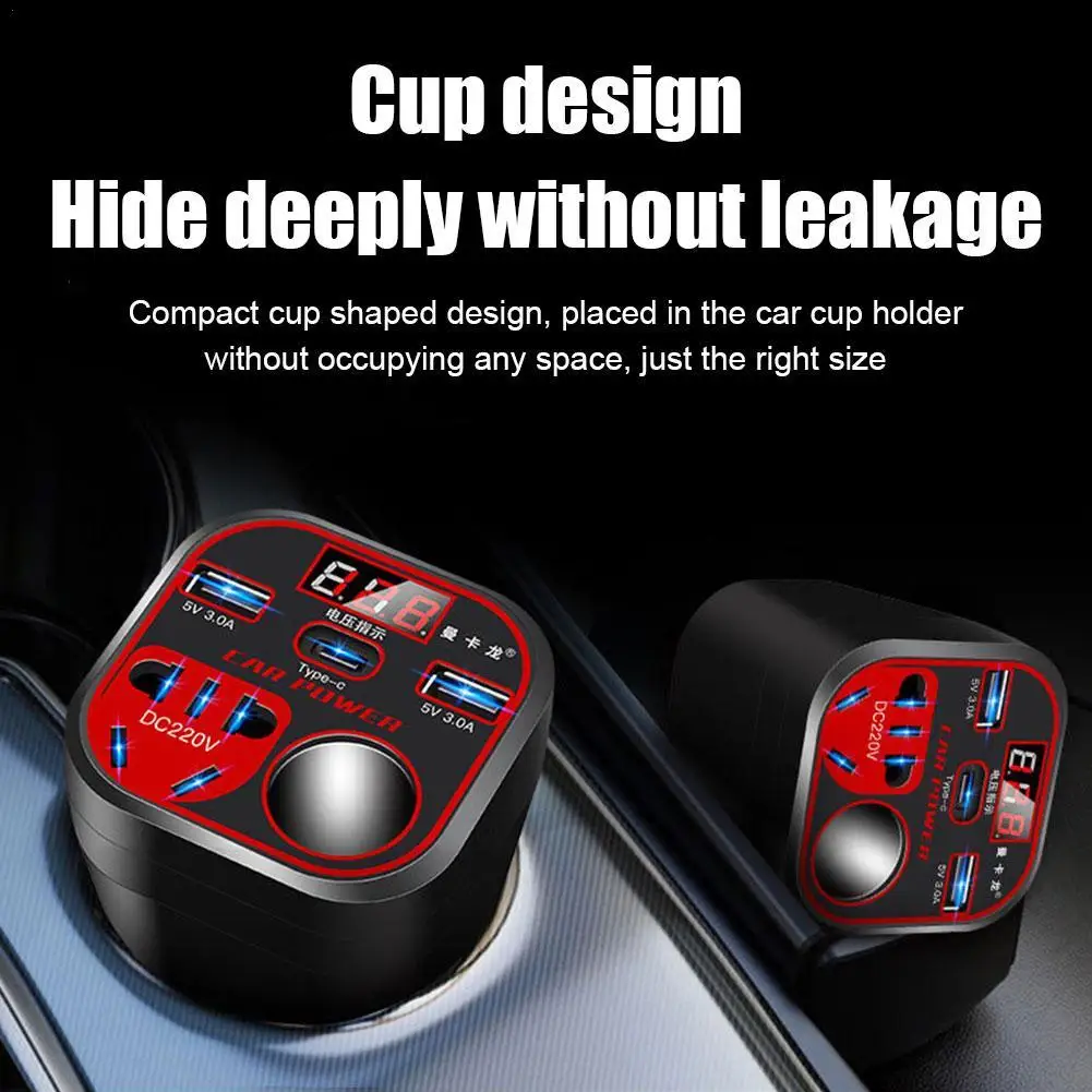 

200W 12V 24V To 220V Car Power Inverter Led Display 3 USB Ports + Cigarette Lighter Voltage Transformer For Laptop Tablet Camera