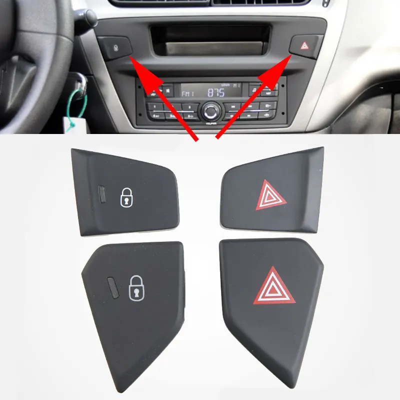 

Auto Hazard Warning Light Switch Centra Control Door Lock Switch Button For Peugeot 301 For Citroen Elysee 2014 2015 2016 2017