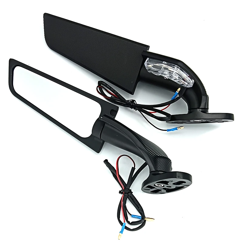 

Motorcycle Mirrors Modified with lights Wind Wing Adjustable Rotating Rearview Mirror For YAMAHA YZF R6 R1 R25 R3 YZF R125 R15