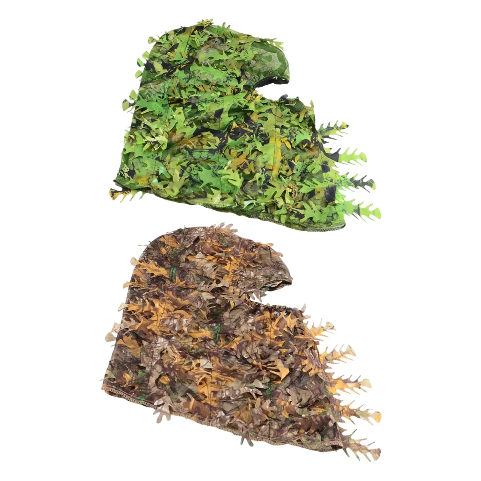 

Leaf Style Camouflage Face Mask Eye Hole Mesh Facemask Head Net Headwear for Hunting Wildlife Photography Shooting Game Outdoor