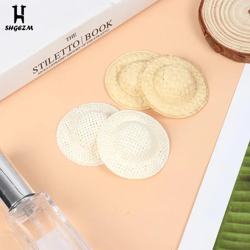 

Миниатюрная пляжная соломенная шляпа для кукольного домика, 5 шт., украшение для кукольного домика, модная шапка, бумажная шапка