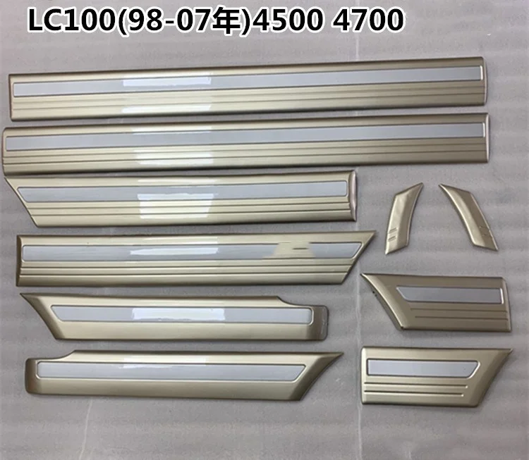 

Osmrk Car body door plate strips protection for Toyota Land Cruiser LC100 front and rear anti-scratch silicone bumper strip