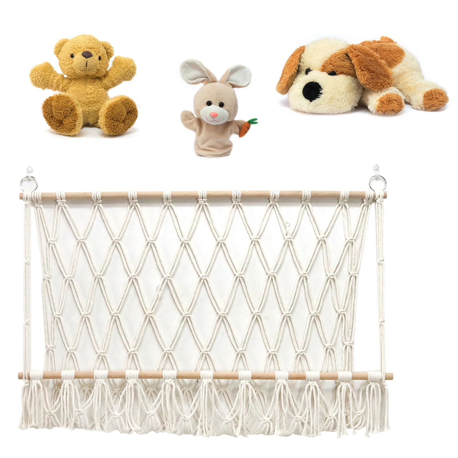 

Jumbo Toy Storage Hammock Strong And Sturdy Toy Net For Toddlers Toy Organizer For Stuffed Animals And Children's Toys. Displays