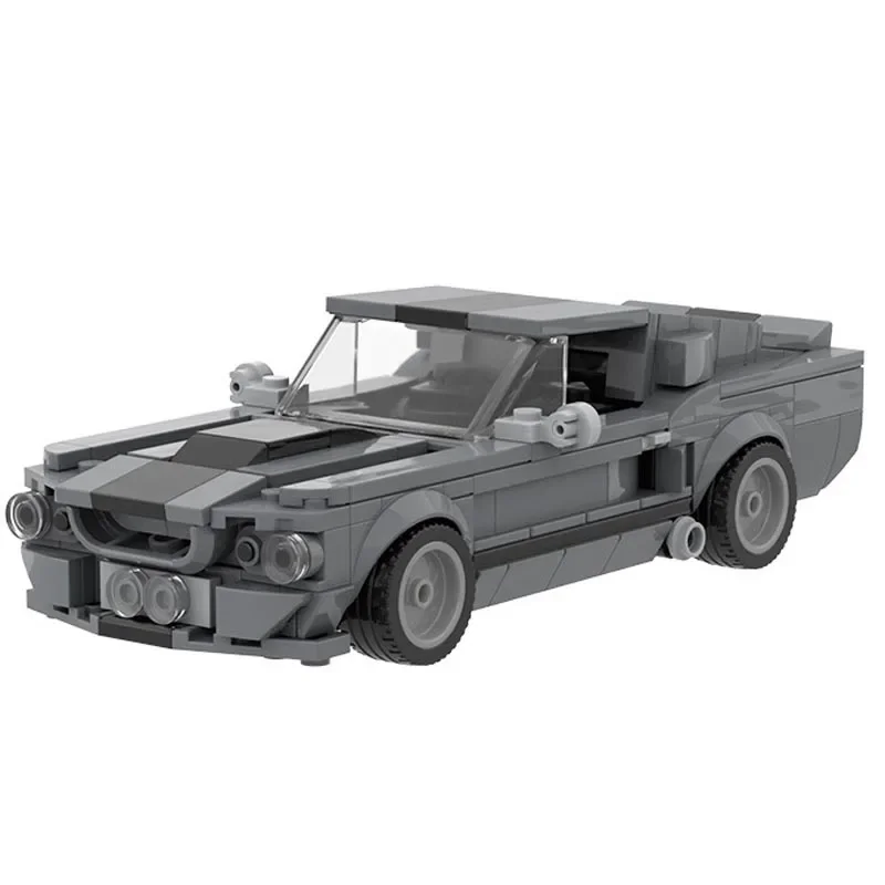 MOC-57356 Speed City Cars Champion Racer Классический суперкар Forded Mustanged Shelbyed GT500 Строительные