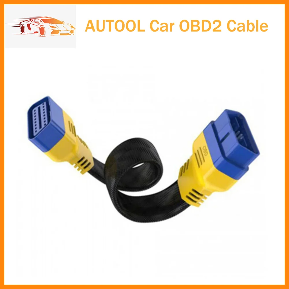 

Удлинитель AUTOOL OBD2 штекер-гнездо для диагностического инструмента, Соединительный адаптер 20 см/30 см/60 см, усовершенствованный гибкий кабель ...