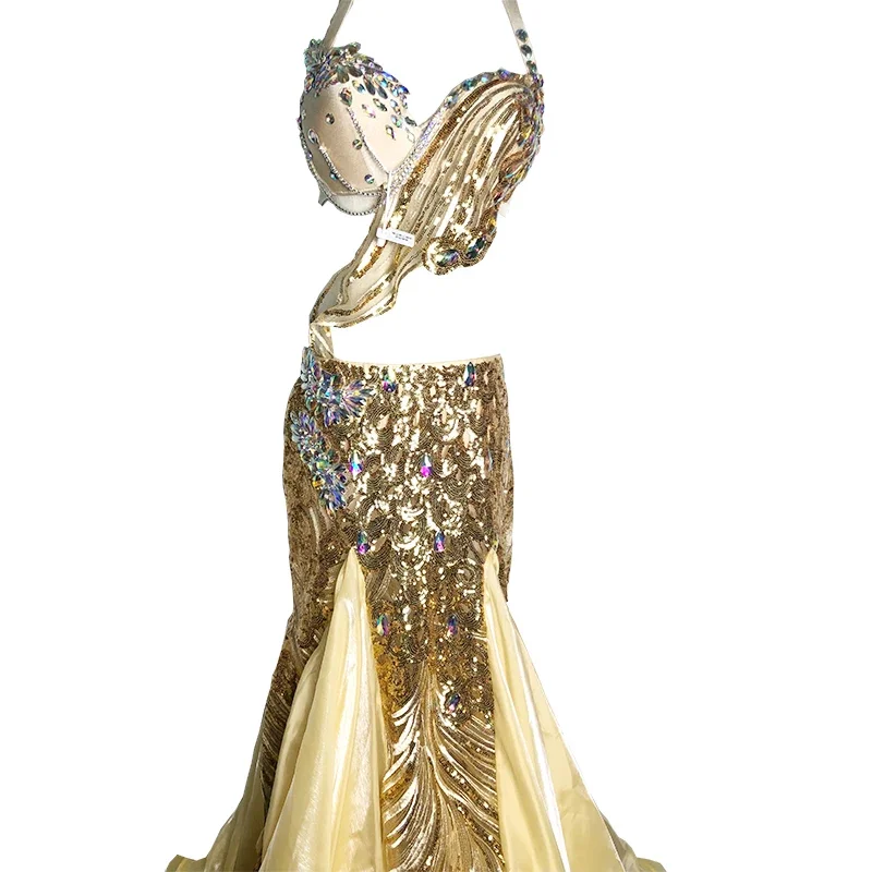 Женский костюм для танца живота сексуальный женский выступлений на сцене с