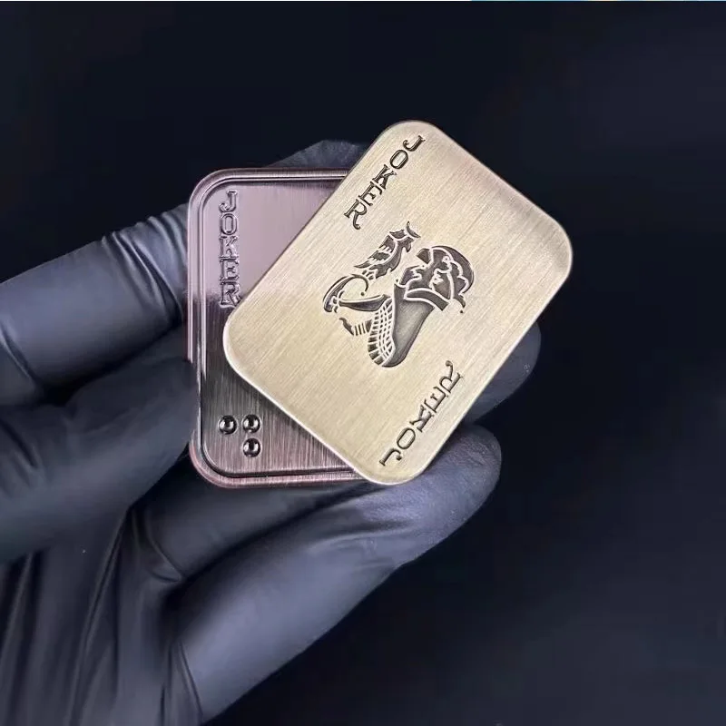 Фиджет-слайдер металлическая карточка для покера снятия стресса и расслабления