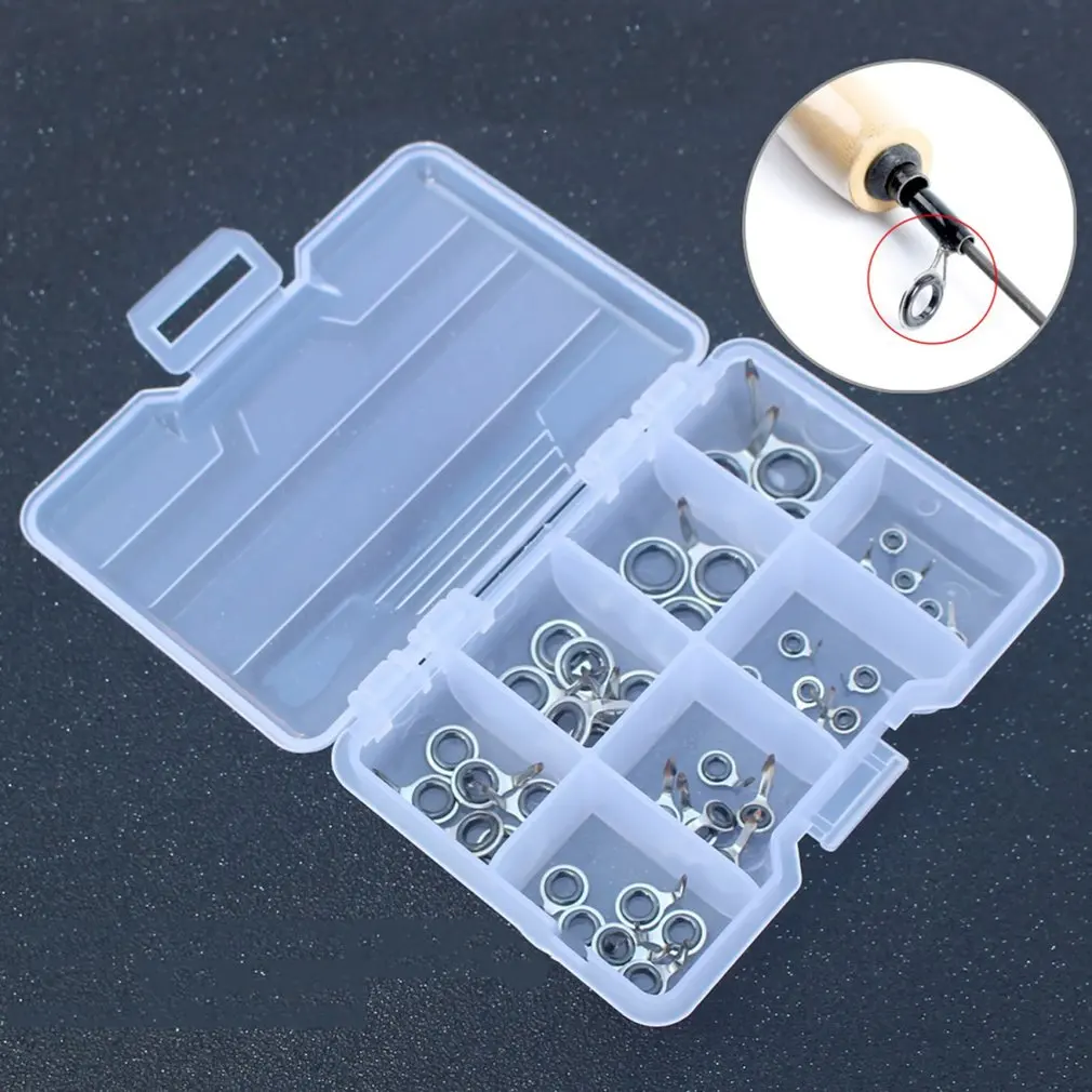 

70 шт./корд. Фотоэлемент # набор для ремонта направляющих для удочки набор «сделай сам» кольца для глаз рама из нержавеющей стали керамическо...