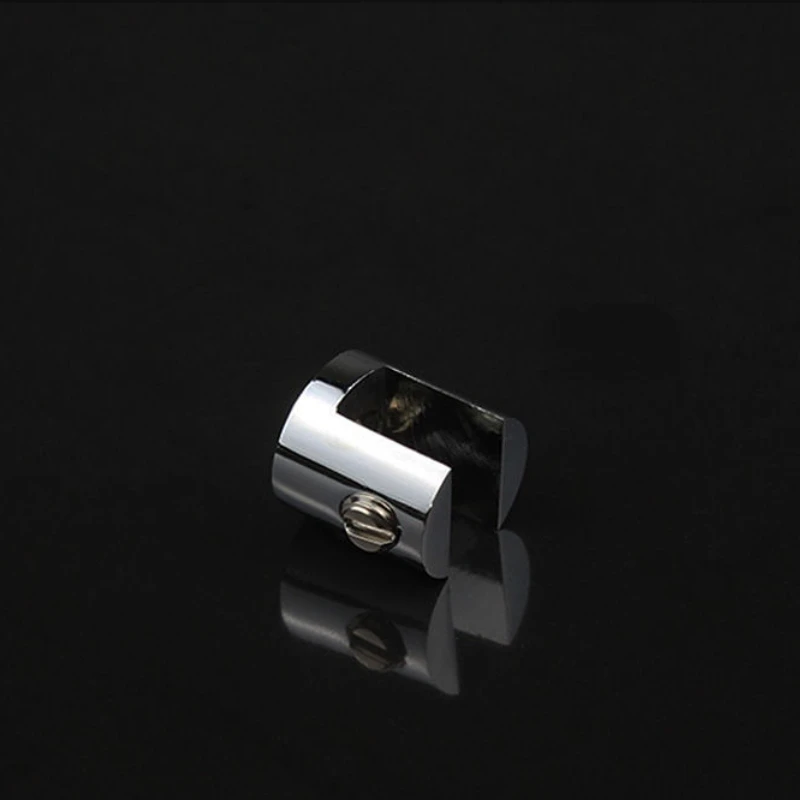 

4pcs Glass Clamp Glass Plated Brackets Zinc Alloy Chrome Finish Shelf Holder Support Brackets Clamps for 6-8mm/ 8-10mm/ 10-12mm
