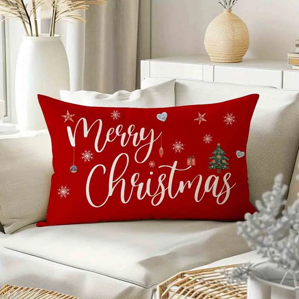 Наволочка с Рождеством из полиэстера велюра