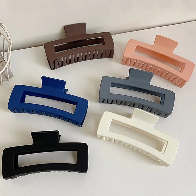 

Korean Geometry Large Square Hair Clip Women Hair Claw Summer Elegant Fashion Back Head Shark Clip Headdress Hair Accessories