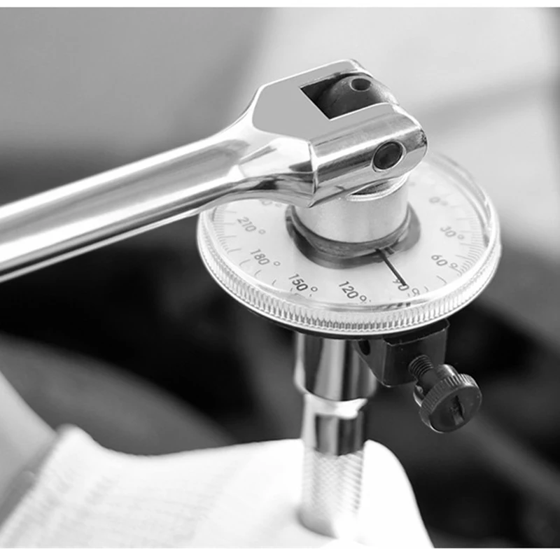 

1/2 Inch Drive Torque Angle Gauge 360 Degree Angle Rotation Measurer Hand Tool Wrench Measuring Automotive Meter Tool