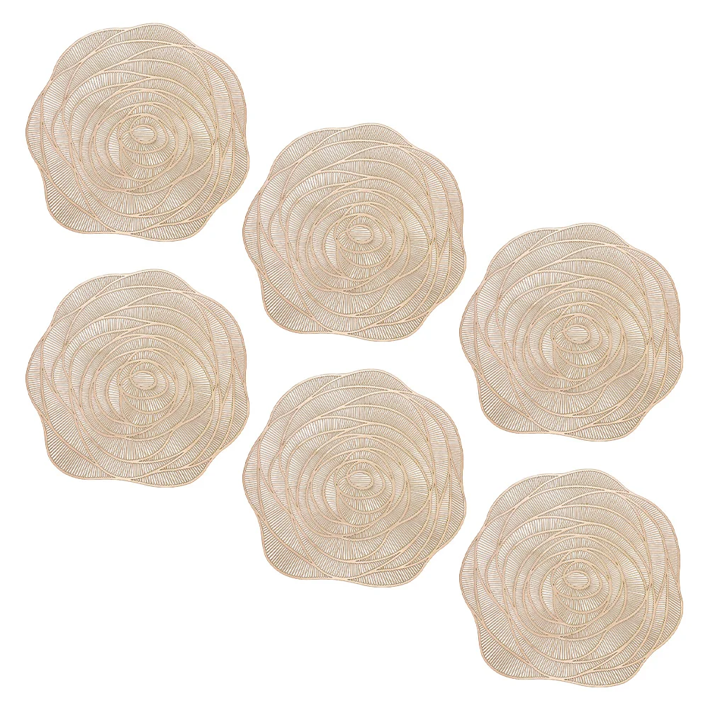 

6 шт. пустотелые коврики в форме цветка, коврики для стола, коврики для чашки на День святого Валентина