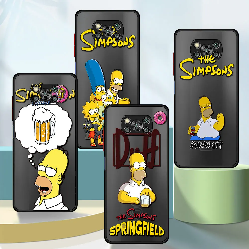 

Matte Case For Xiaomi Mi Poco X3 NFC M3 F3 11 Lite 12 11T 10T 11X Pro F1 12X Note 10 9T Shockproof Cover The Simpsons Bart Homer