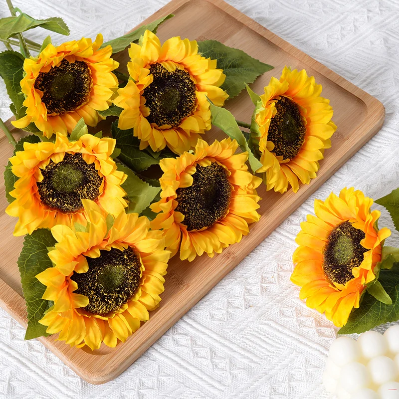 

3/5pcs 45cm Artificial Flowers Sunflower Bouquet Silk Fake Flower Sunflower DIY Home Garden Wedding Decoration Bouquet Ornaments