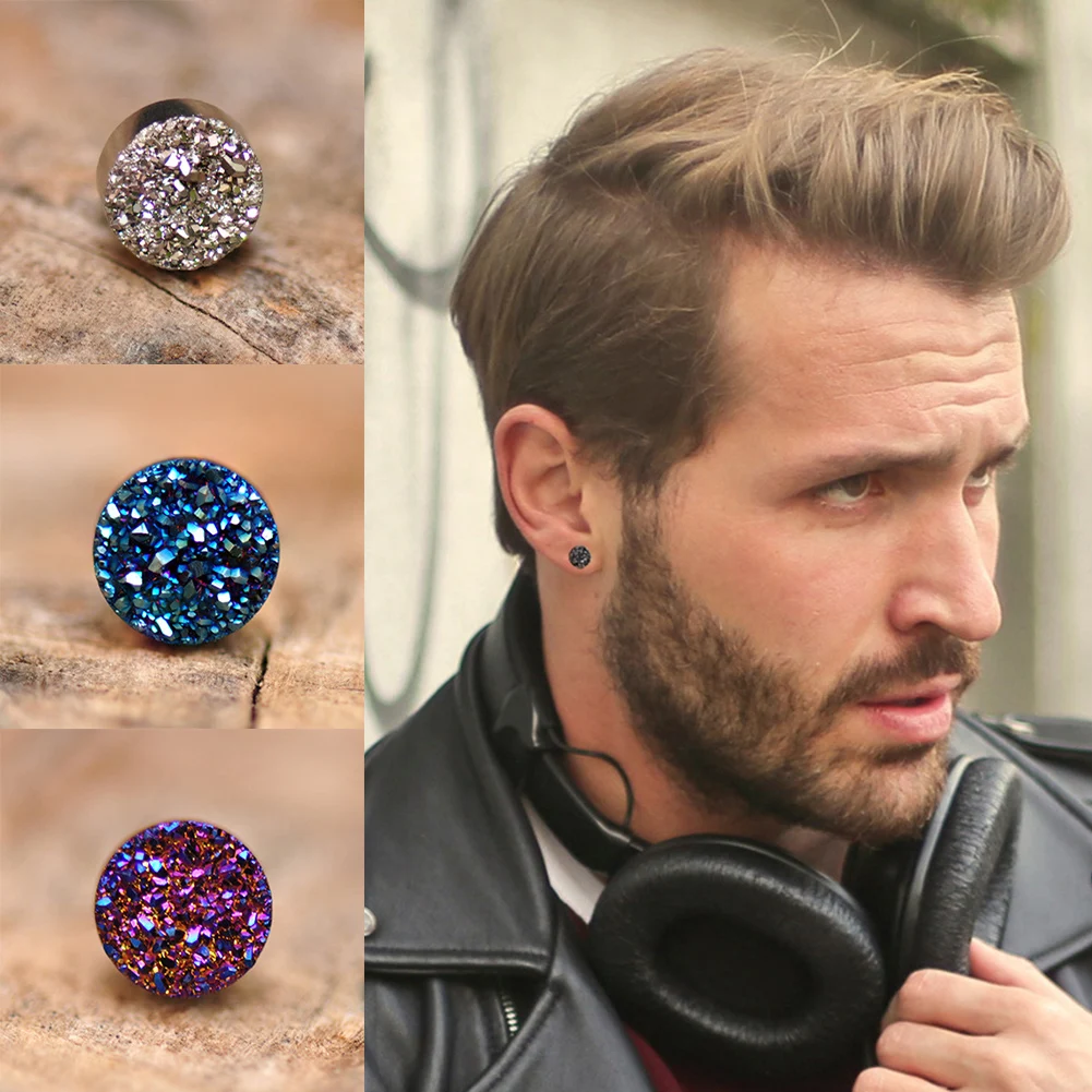 

Серьги-гвоздики из нержавеющей стали, магнитологические, красивые, германиевые серьги, не пирсинг, серьги-гвоздики, кристаллы