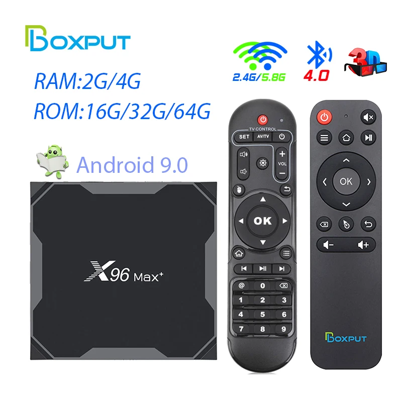 

X96 Max plus Smart TV Box Android 9.0 Amlogic S905X3 Tvbox 4GB 64GB 32GB Dual Wifi BT 1000M H.265 8K 24fps With BPR1