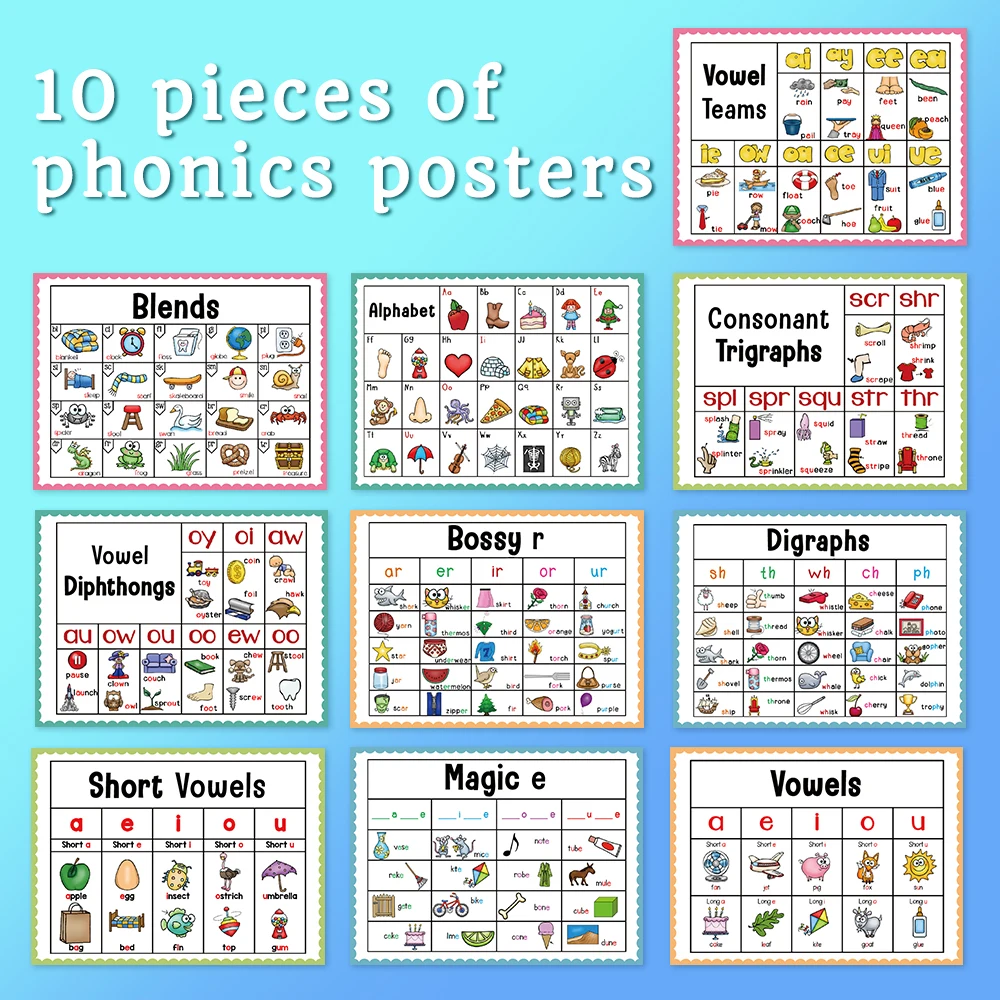 10 шт., декоративные постеры для детского сада 10 шт., декоративные постеры для детского сада