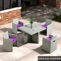 outdoor rattan sofa table and chair combination furniture living room outdoor courtyard terrace leisure garden simple rattan cha