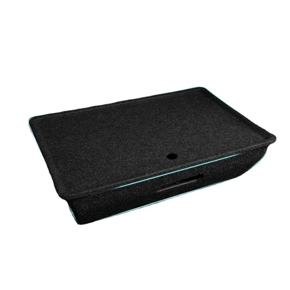 

Under Storage Organizer for Model Y 2020 2021 2022 Flocked Felt Tray Storage Box with Cover Trash Can