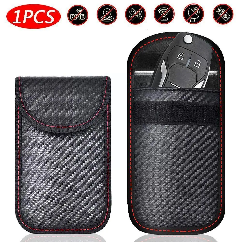 

Car Key Signal Blocker Case Faraday Cage Fob Pouch PC Low Car Bag Blocking Bag 1 Keyless Key Blocker Faraday Price Sig B0W7