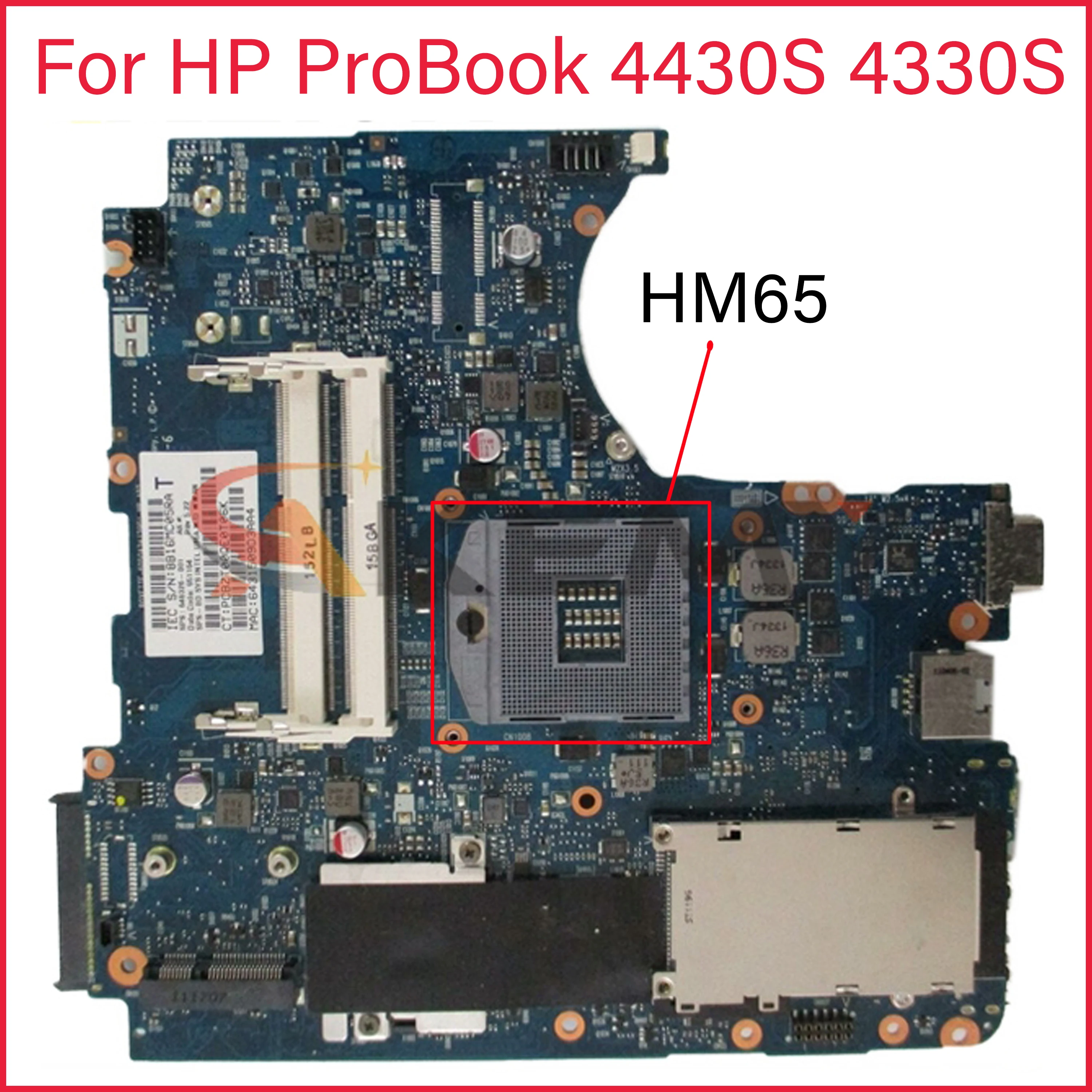 

For HP 4430S 4330S Laptop motherboard 6050A2465101-MB-A02 658333-001 658333-501 Hm65 100% full Tested